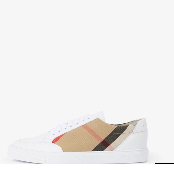 House Check and Leather Sneakers